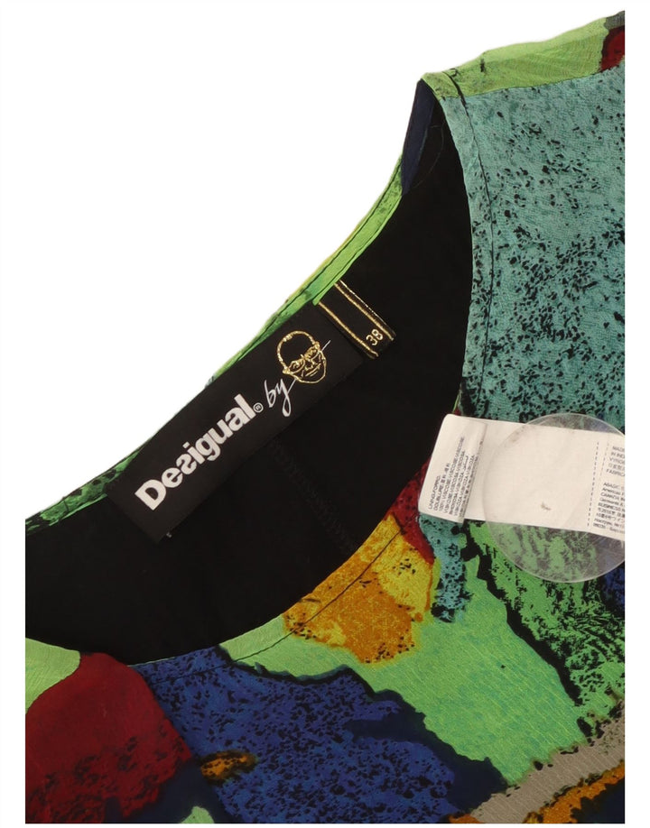 Desigual Kvinder Abstrakt Mønster A-Line Kjole EU 38 Medium Flerfarvet