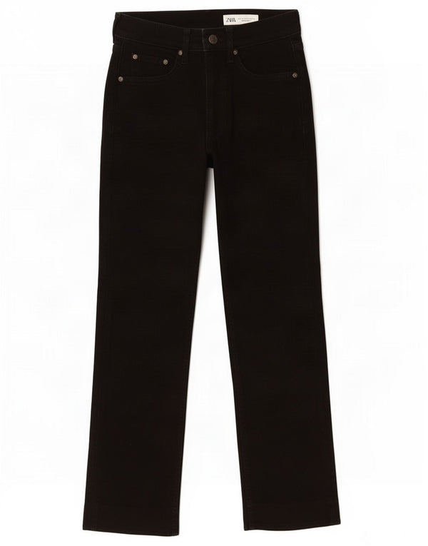 Zara Womens Straight Jeans EU 34 2XS W24 L26 Black Cotton