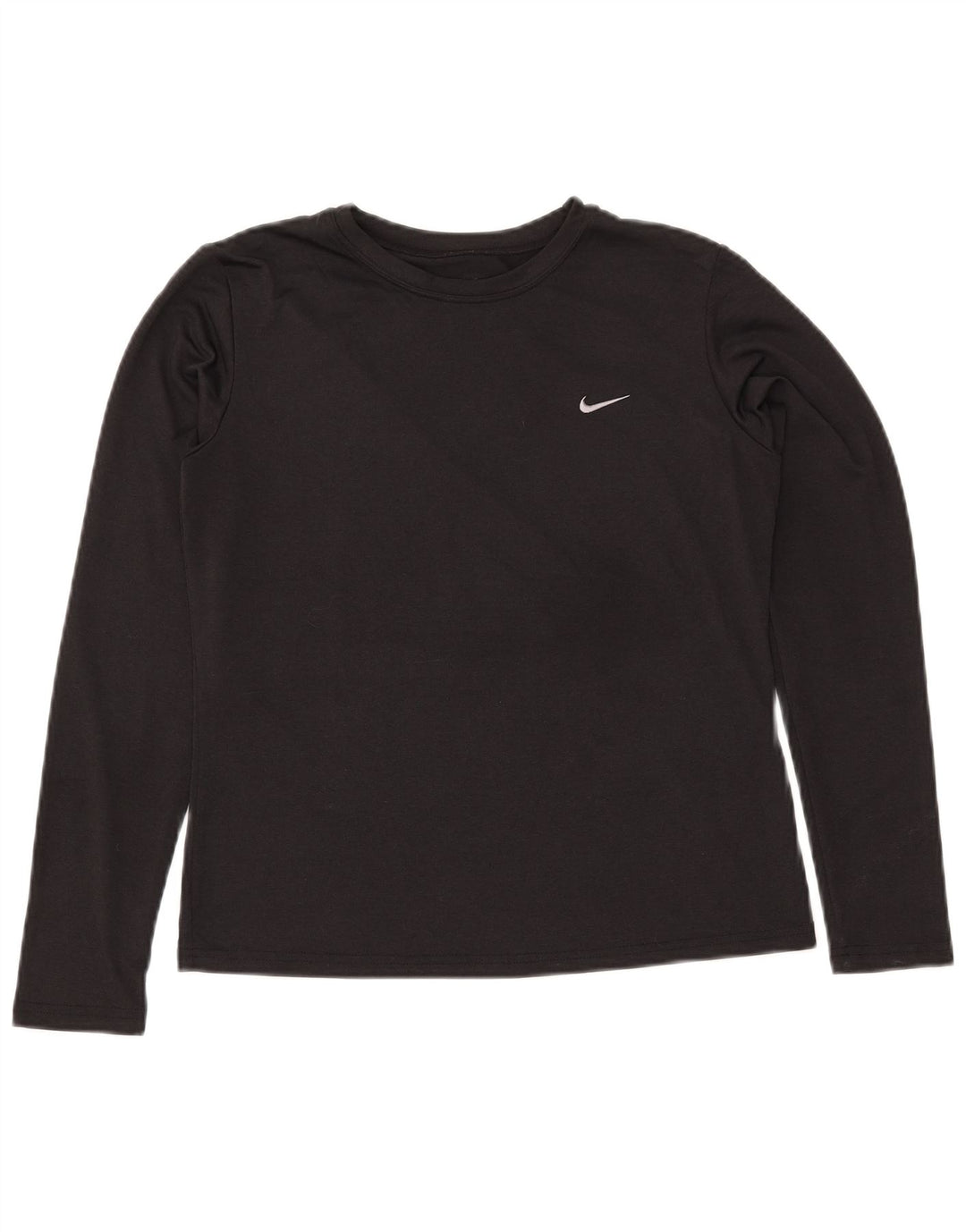 NIKE Dri Fit Top Langærmet US 8/10 Medium Sort Polyester