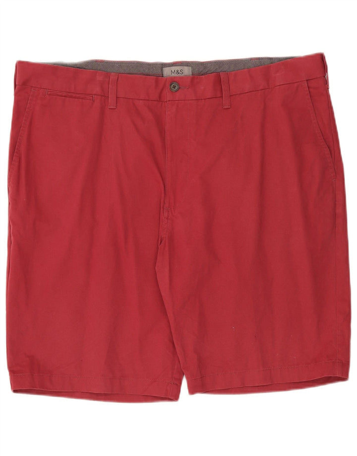 Marks & Spencer Herre Chino Shorts W42 2XL Rød Bomuld