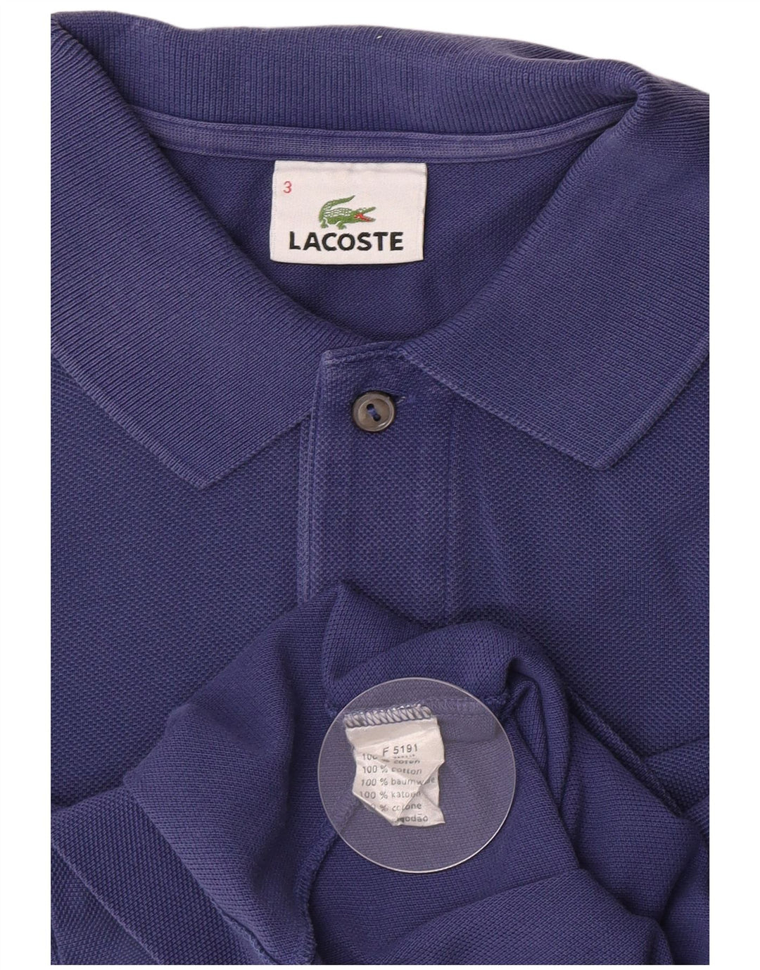 Lacoste herre poloskjorte str. 3 Medium marineblå bomuld