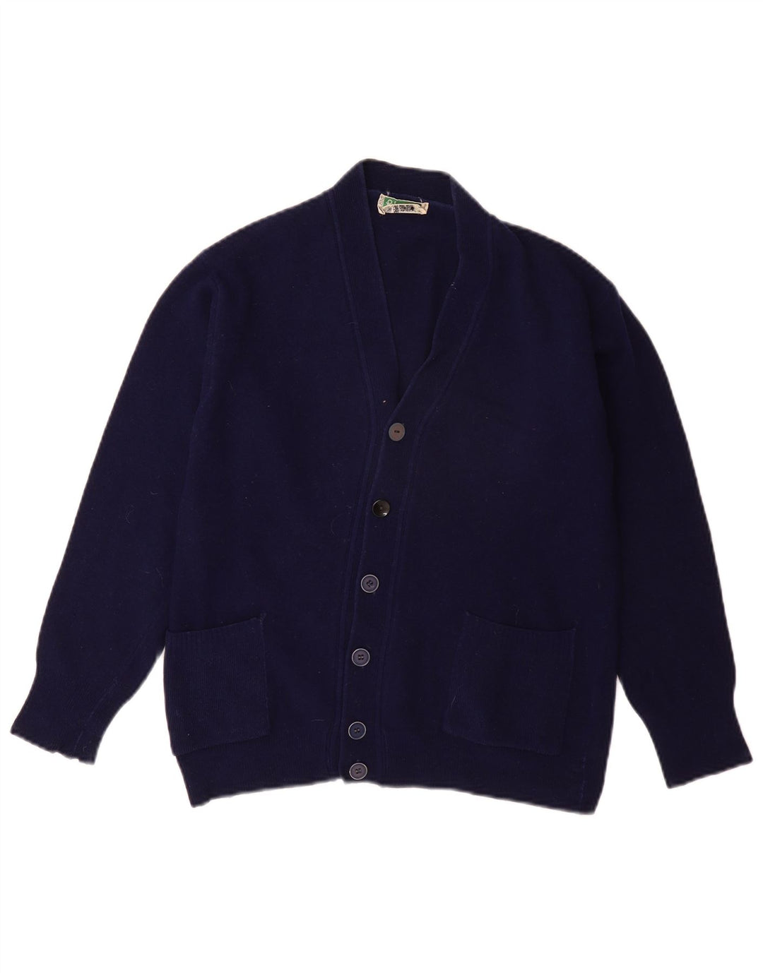 BENETTON drenge cardigan sweater 13-14 år marineblå uld