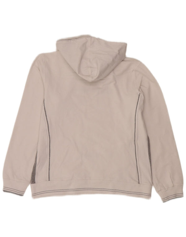 Champion Dame Grafisk Hoodie Jumper UK 18 XL Hvid Colourblock Bomuld