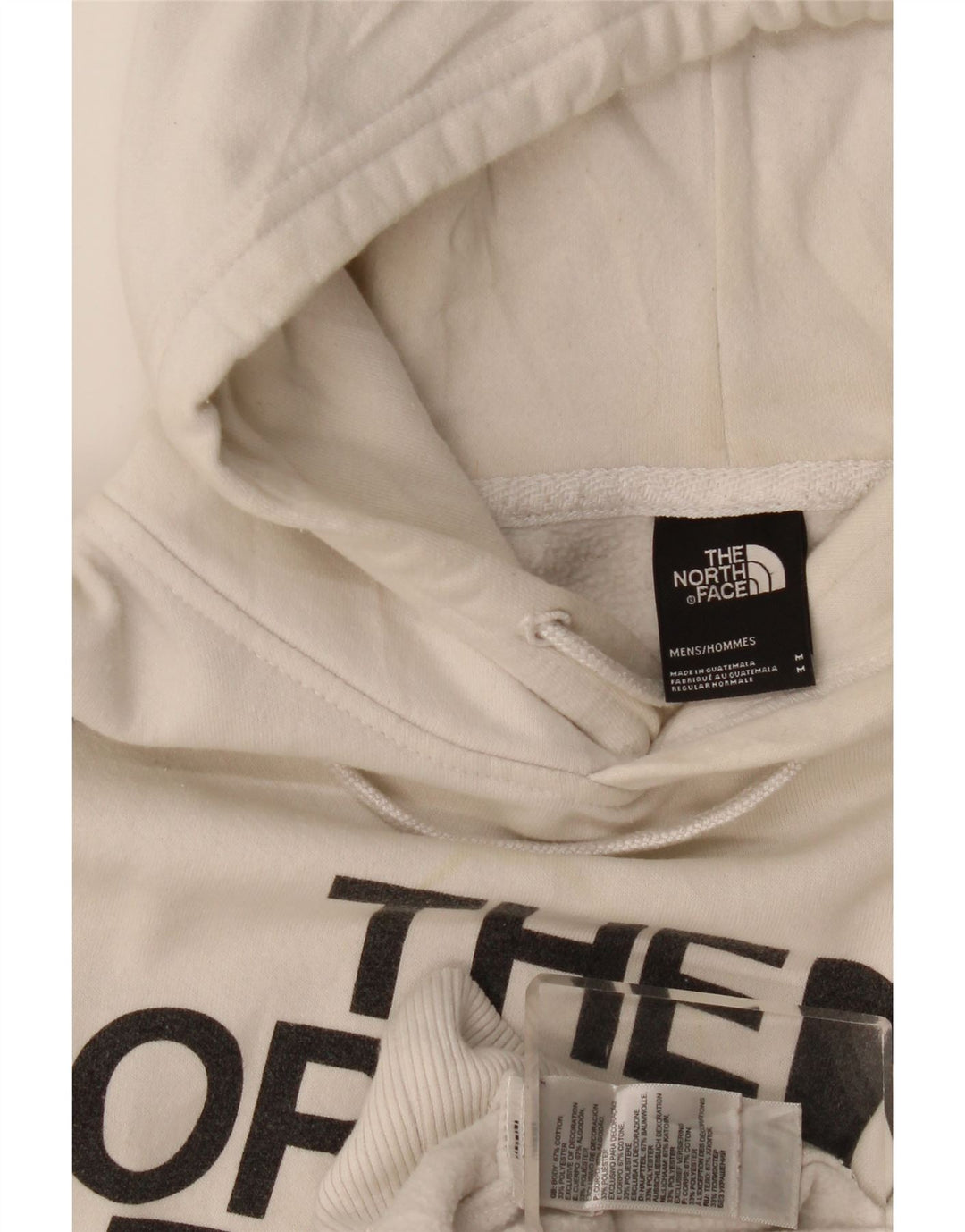 The North Face Herre Grafisk Hoodie Jumper Medium Hvid Bomuld