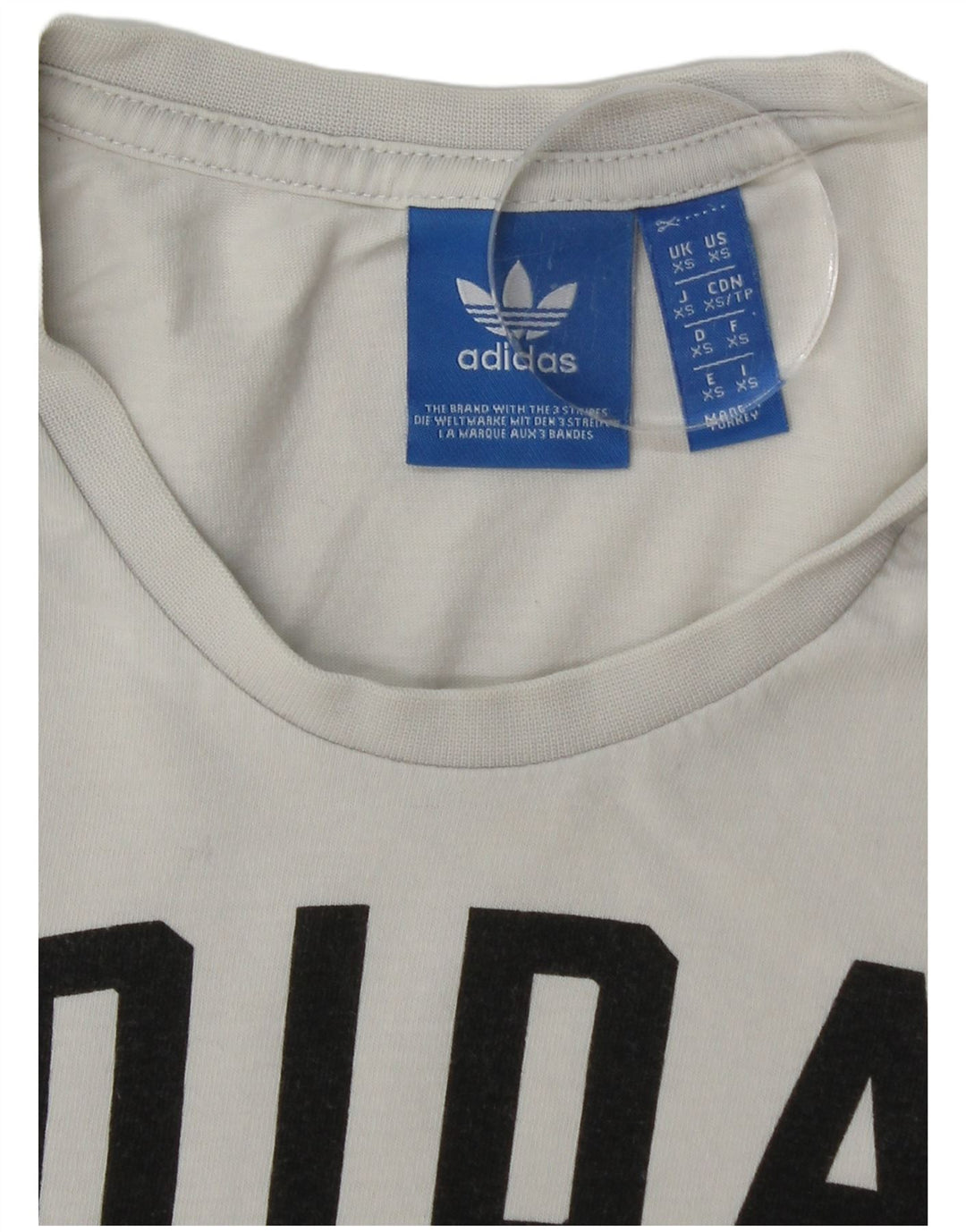 ADIDAS Grafisk T-shirt top XS til mænd Hvid