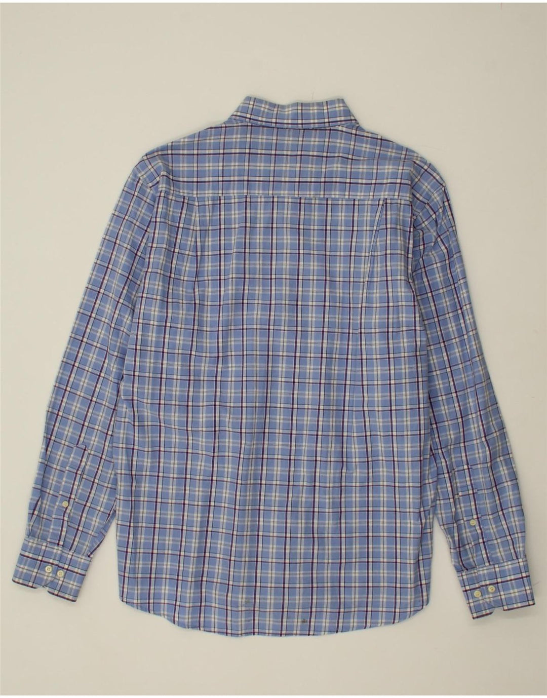 CHARRO Mens Shirt Medium Blue Check Cotton Vintage Charro and Second-Hand Charro from Messina Hembry 