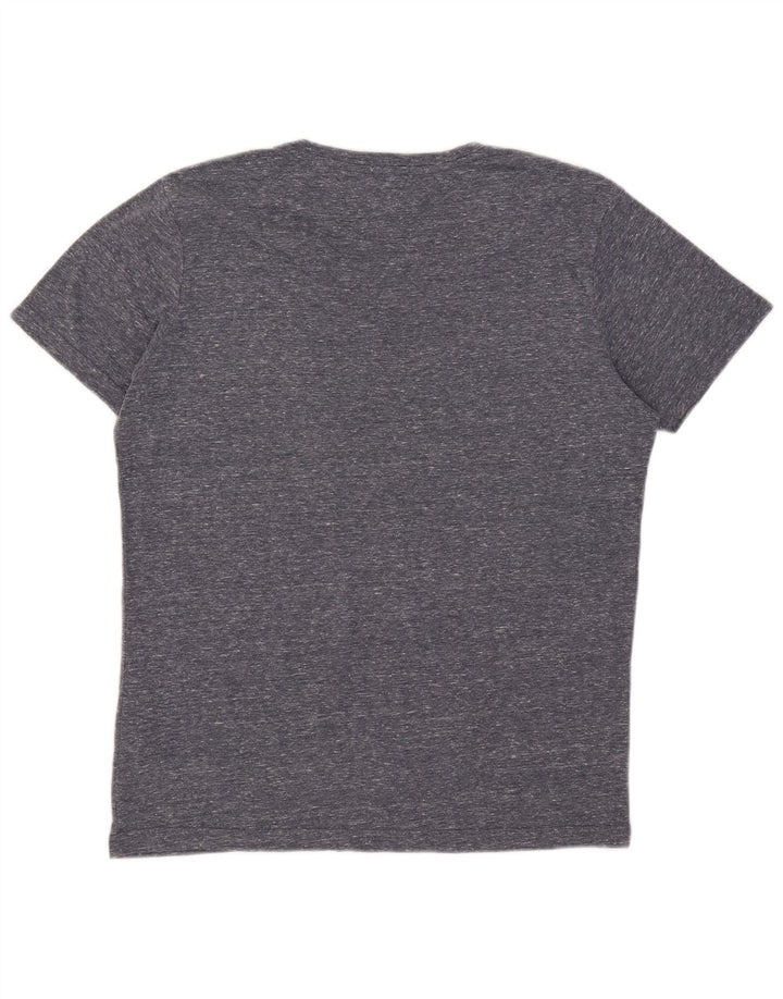 Tommy Hilfiger Dame T-Shirt Top UK 16 Large Grå Flecked Polyester