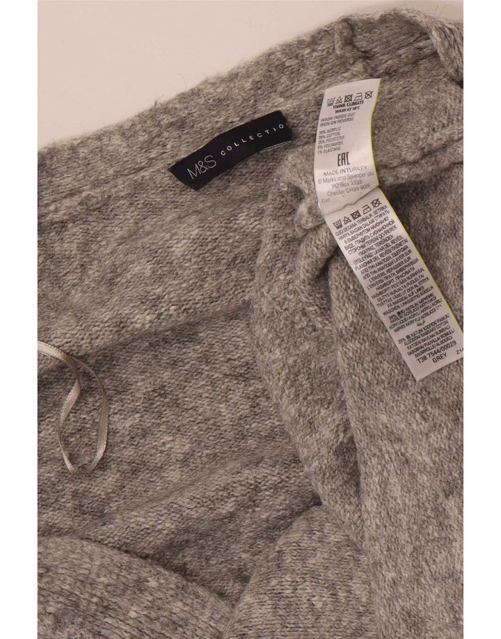 Marks & Spencer Dame oversized cardigan sweater UK 18 XL Grå Flecked