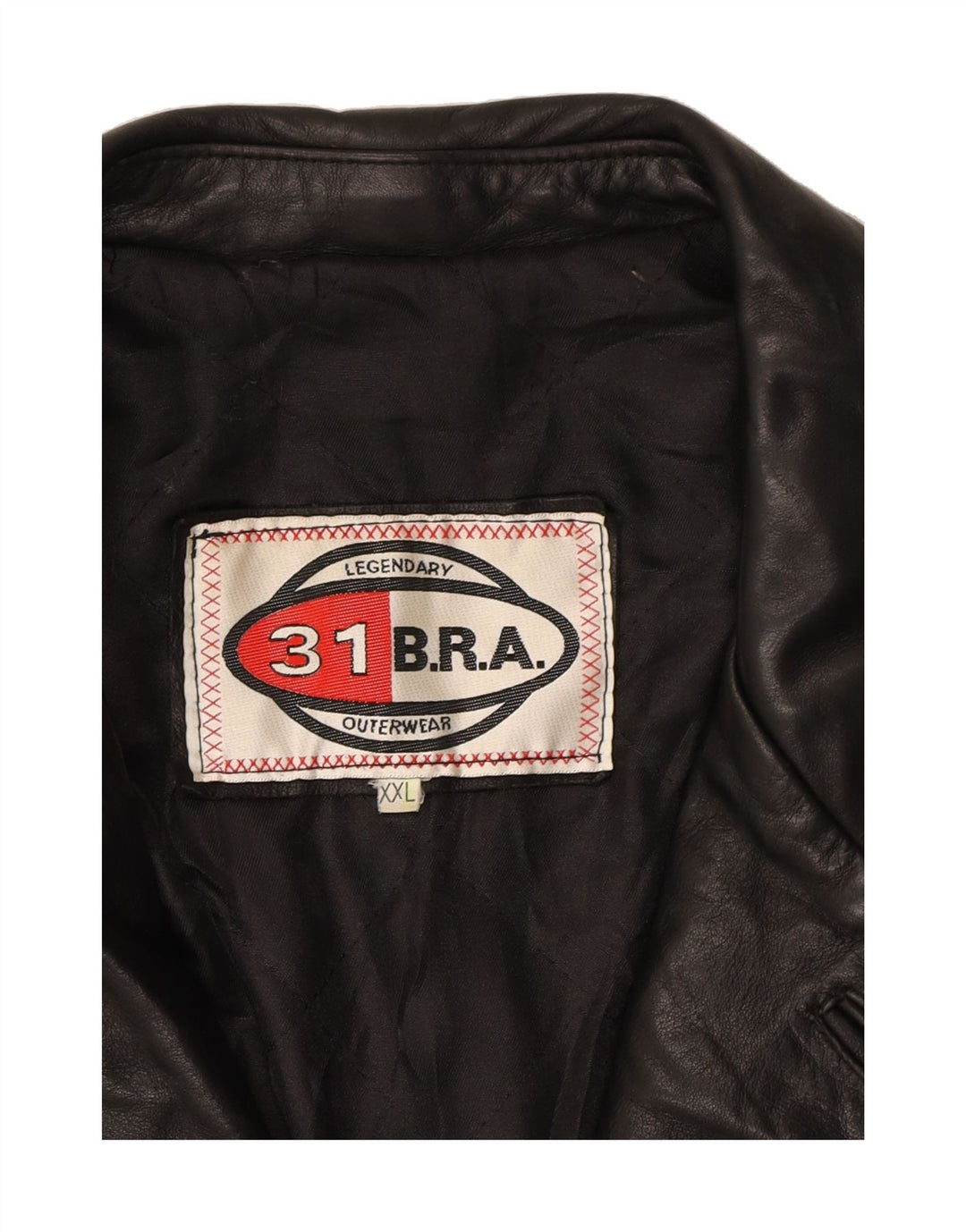VINTAGE Mens Leather Jacket UK 44 2XL Black Leather Vintage Vintage and Second-Hand Vintage from Messina Hembry 