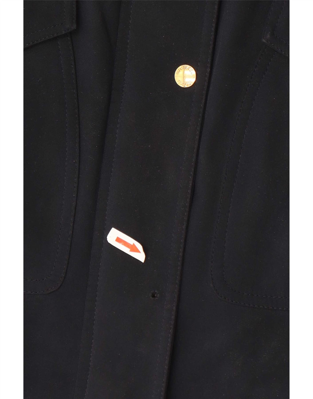 Michael Kors Militær overfrakke med hætte til kvinder UK 14 Medium Navy Blue