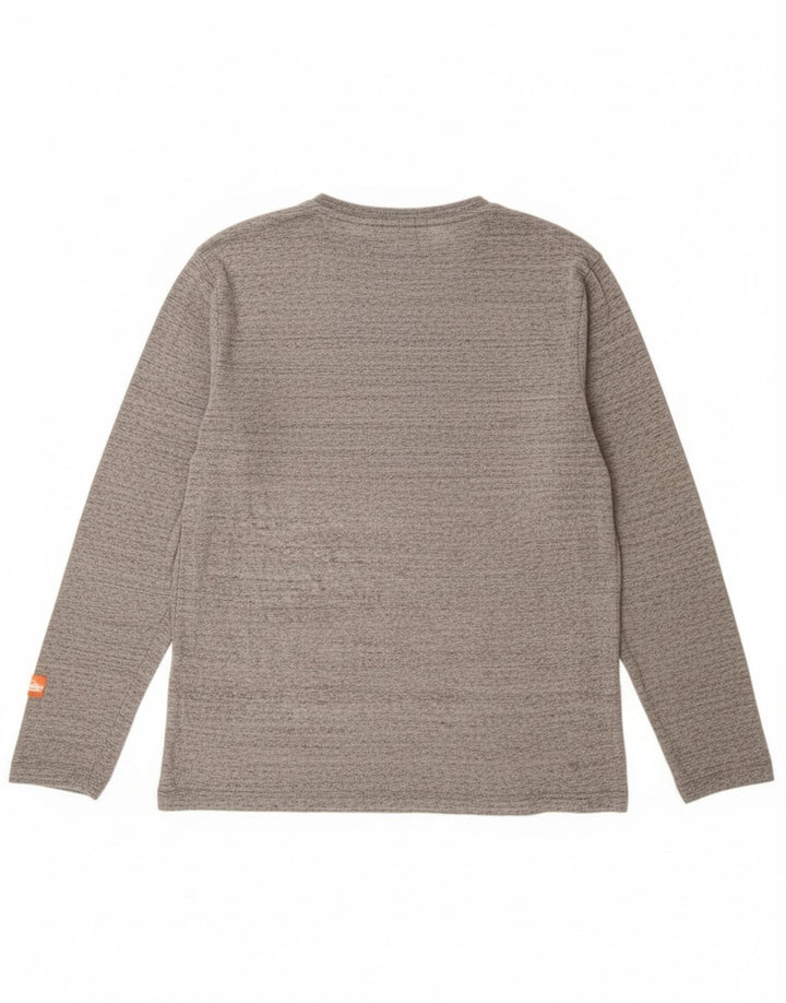 Superdry Herre Top Langærmet XL Grå Flecked Bomuld