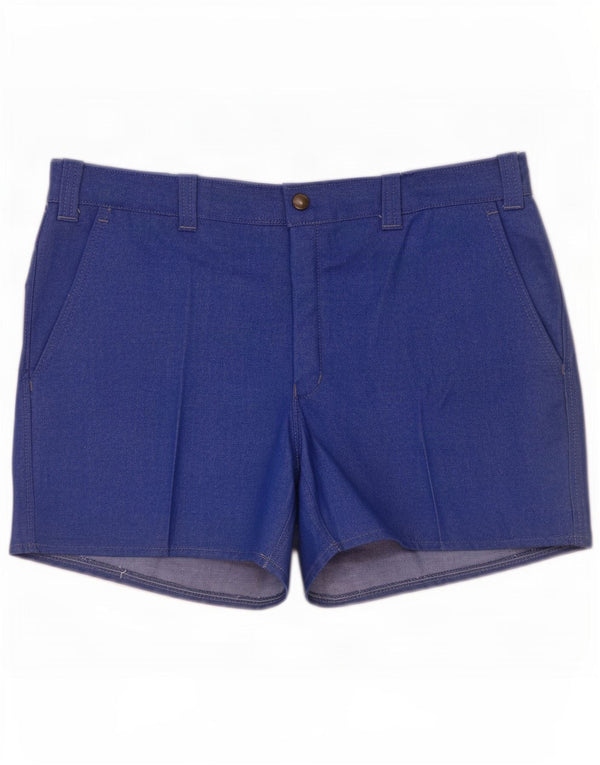 Vintage Chino Shorts til mænd IT 52 XL W36 Blå Trevira