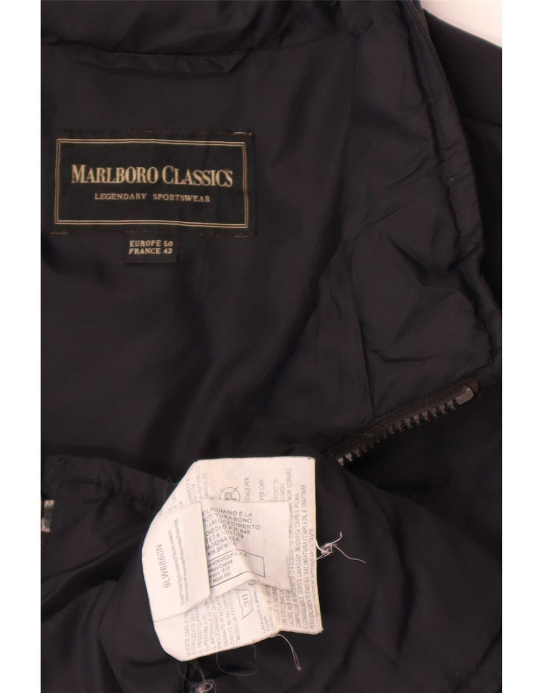 Marlboro Classics Polstret Herrejakke EU 50 Stor Sort Nylon