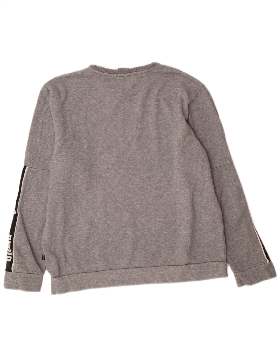 PUMA Grafisk sweatshirt til mænd, stor grå farveblok bomuld