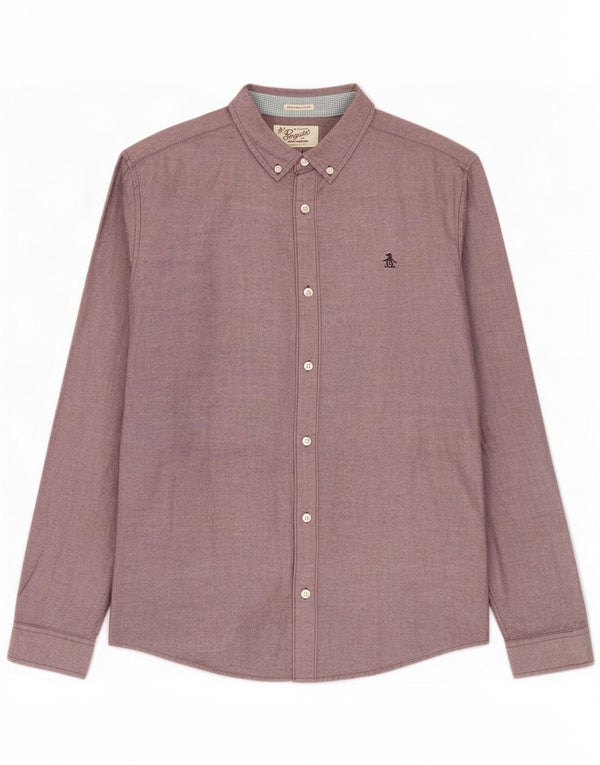 Penguin Heritage Heritage Slim Fit Shirt Large Bourgogne Cotton