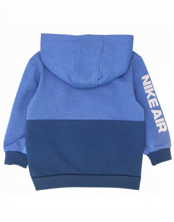 Nike Baby Boys Grafisk hættetrøje trøje 12-18 måneder Blå Colourblock Bomuld