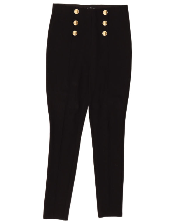 Zara Dame Skinny Casual Bukser Medium W28 L27 Sort Viscose