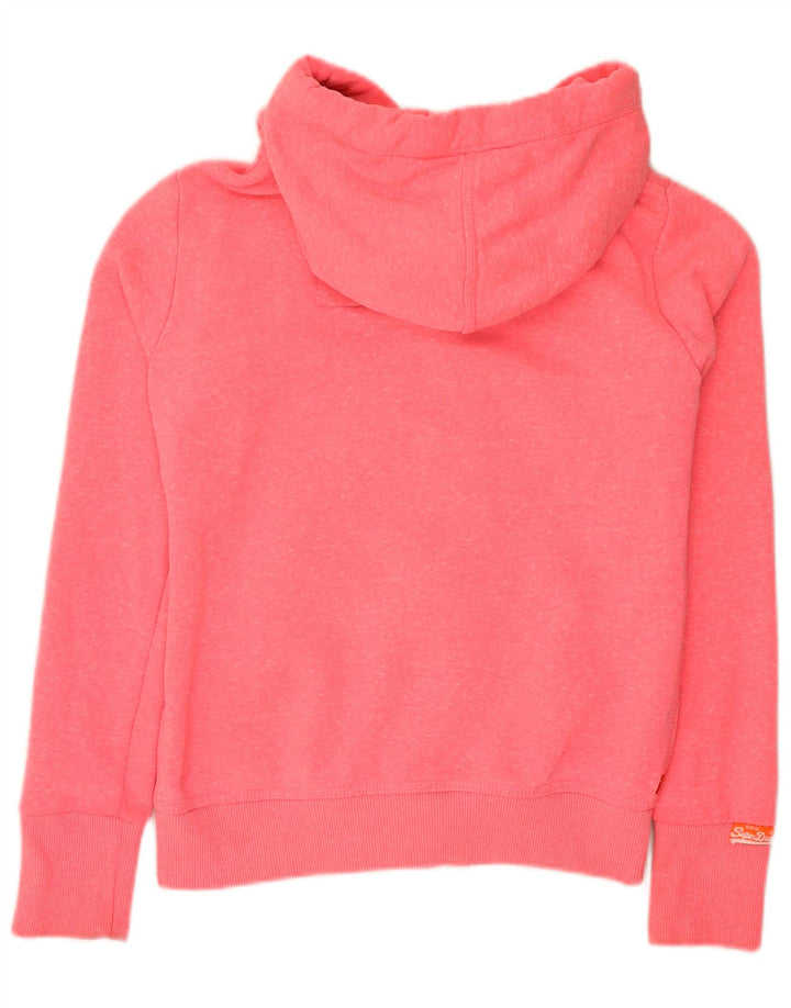 Superdry hættetrøje til kvinder med lynlås UK 10 Small Pink Polyester