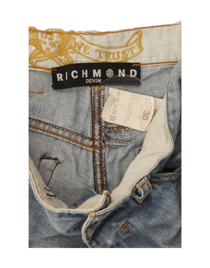 RICHMOND Mens Denim Shorts W30 Medium Blue Cotton Vintage Richmond and Second-Hand Richmond from Messina Hembry 