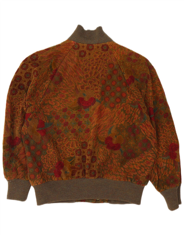 Bogner Womens Bomber Jacket UK 18 XL Brown Floral