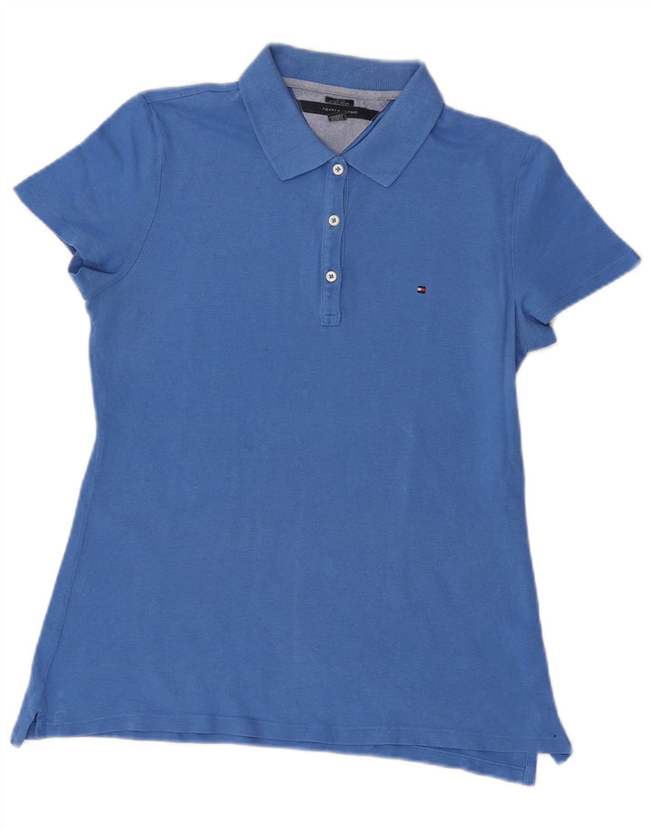 TOMMY HILFIGER Dame poloshirt med klassisk pasform UK 12 Medium Blue