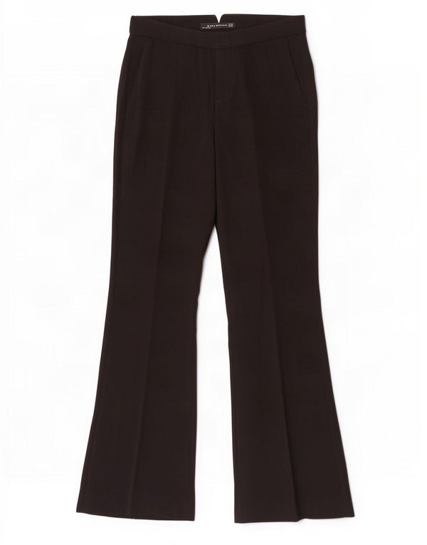 Zara Dame Bootcut Suit Bukser XS W24 L30 Sort