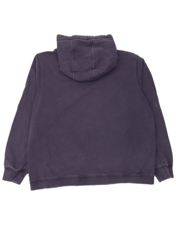 Fat Face Dame Oversized Hoodie Jumper UK 16 Large Navy Blue Cotton