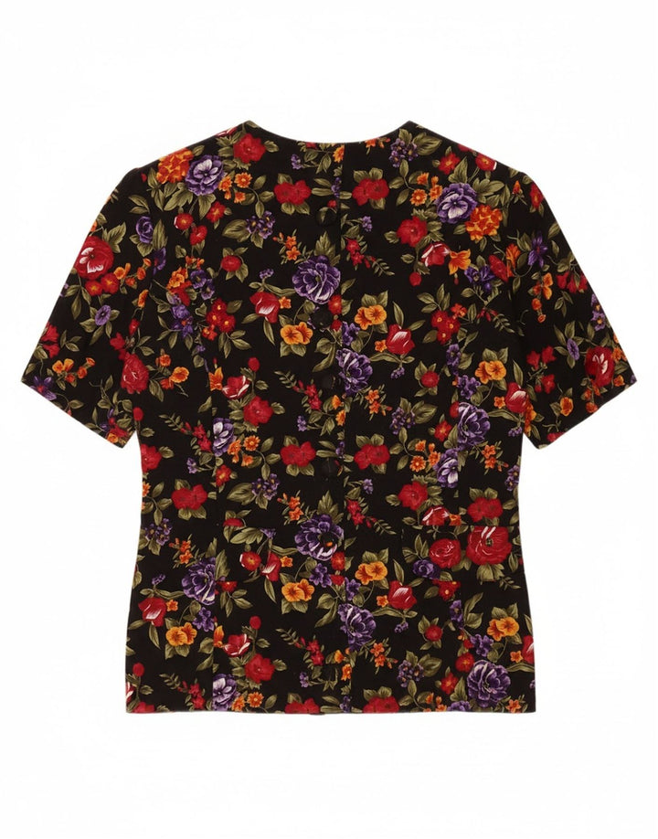 BEECHERS BROOK Womens 2 Piece Set UK 12 Medium W28 Black Floral Rayon