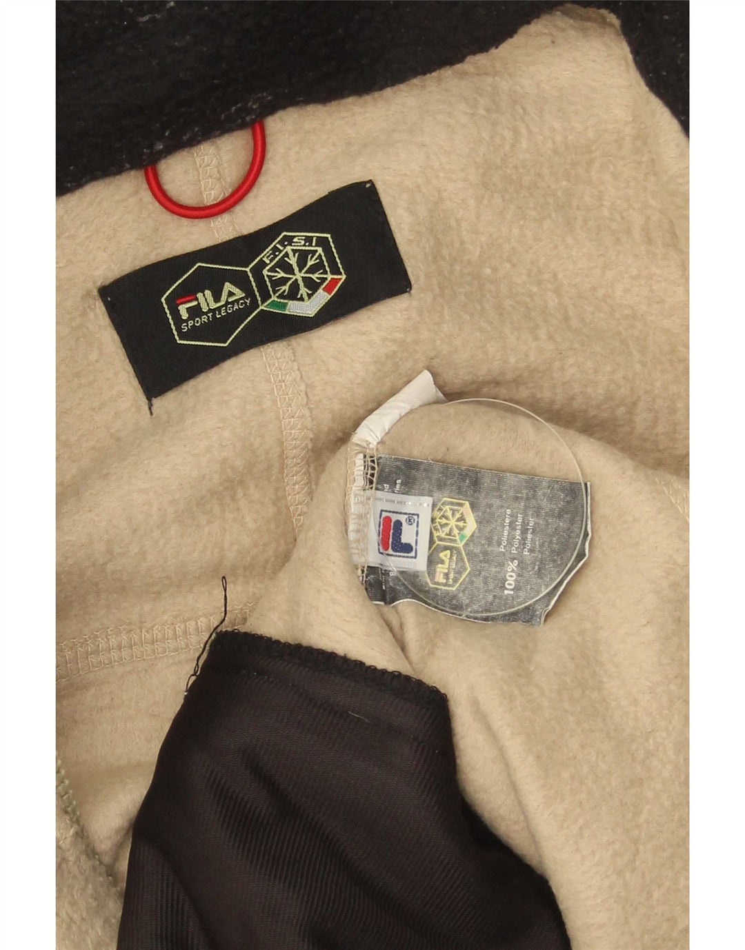 Fila Herre Fleecejakke UK 40 Stor Beige Colourblock Polyester