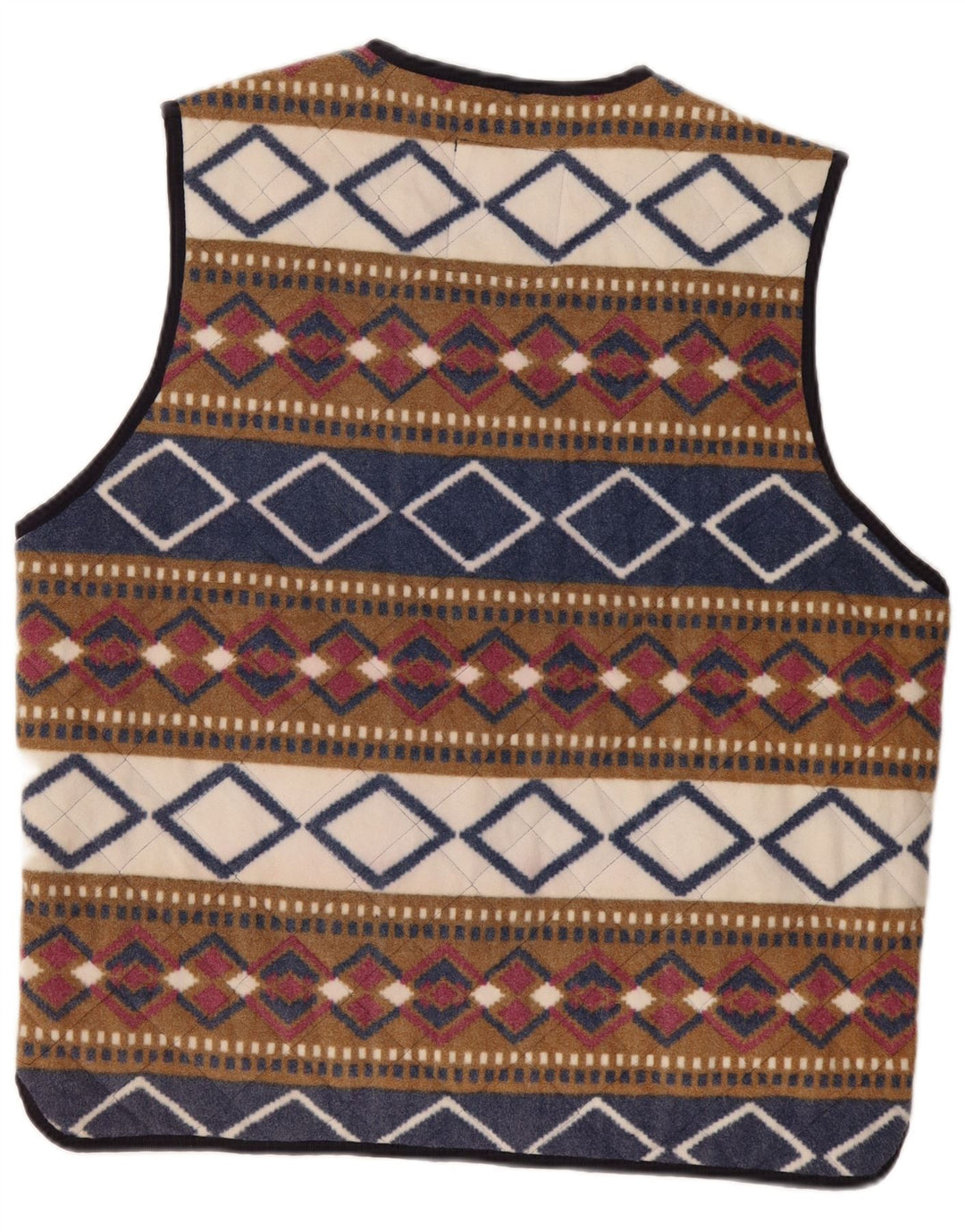 Master Herre Fleece Gilet UK 42 XL Flerfarvet geometrisk polyester