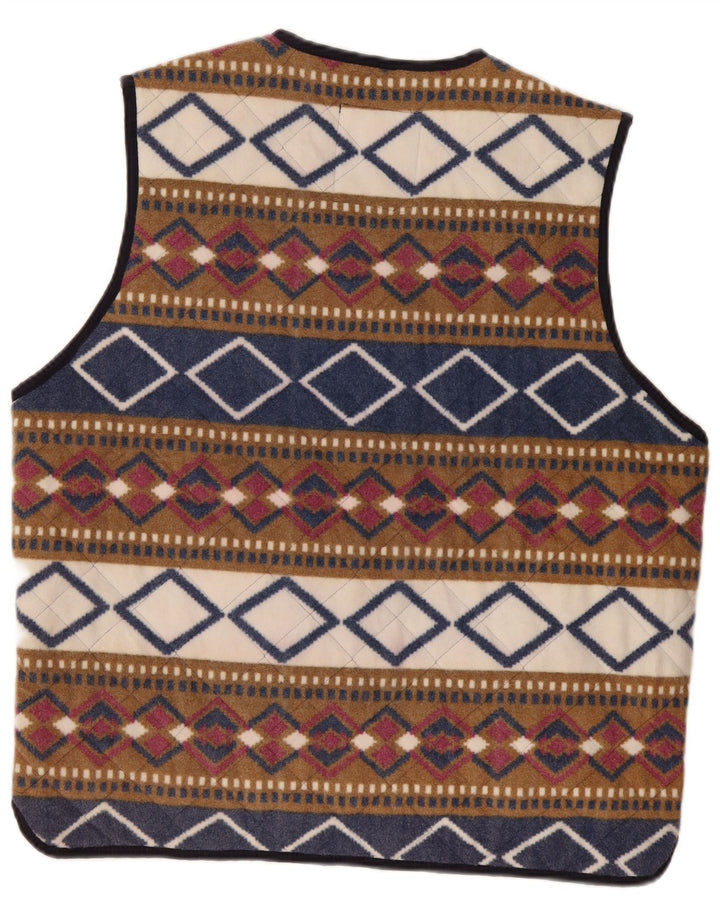 Master Herre Fleece Gilet UK 42 XL Flerfarvet geometrisk polyester