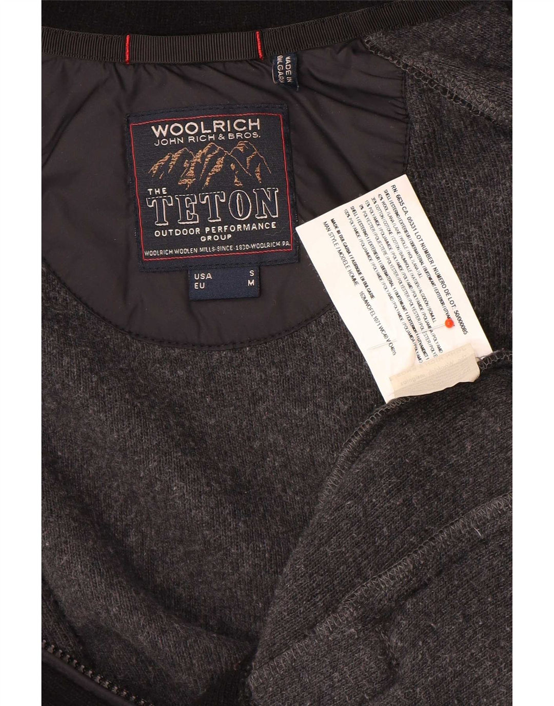 Woolrich Herre Cardigan Sweater Lille Sort Colourblock Uld