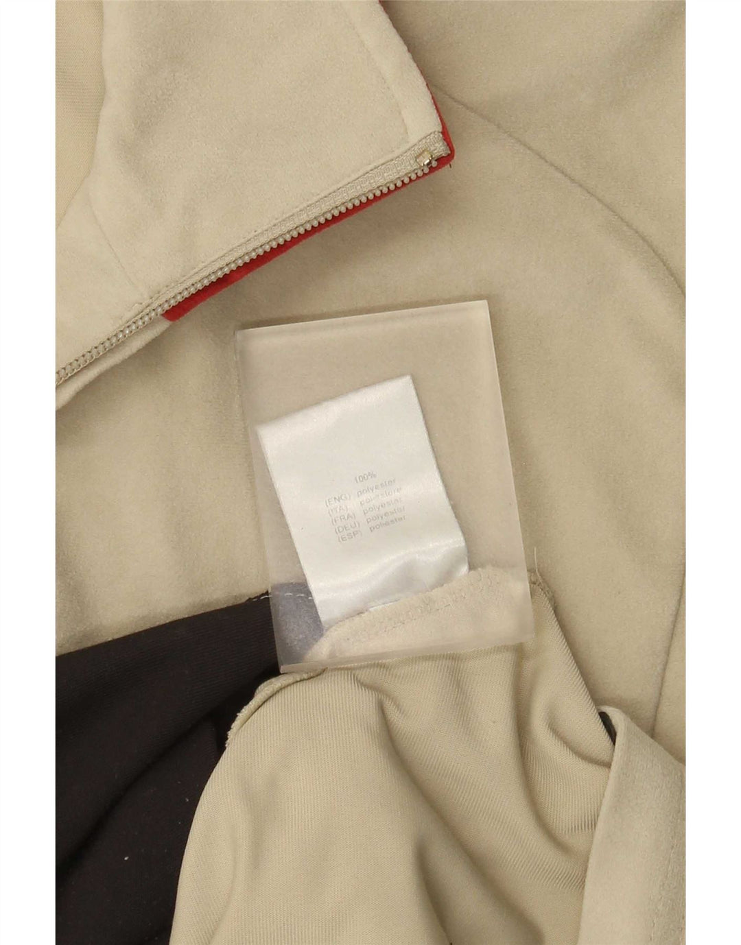 LOTTO Womens Oversized træningsdragt Top Jacket UK 10 Small Beige Colourblock