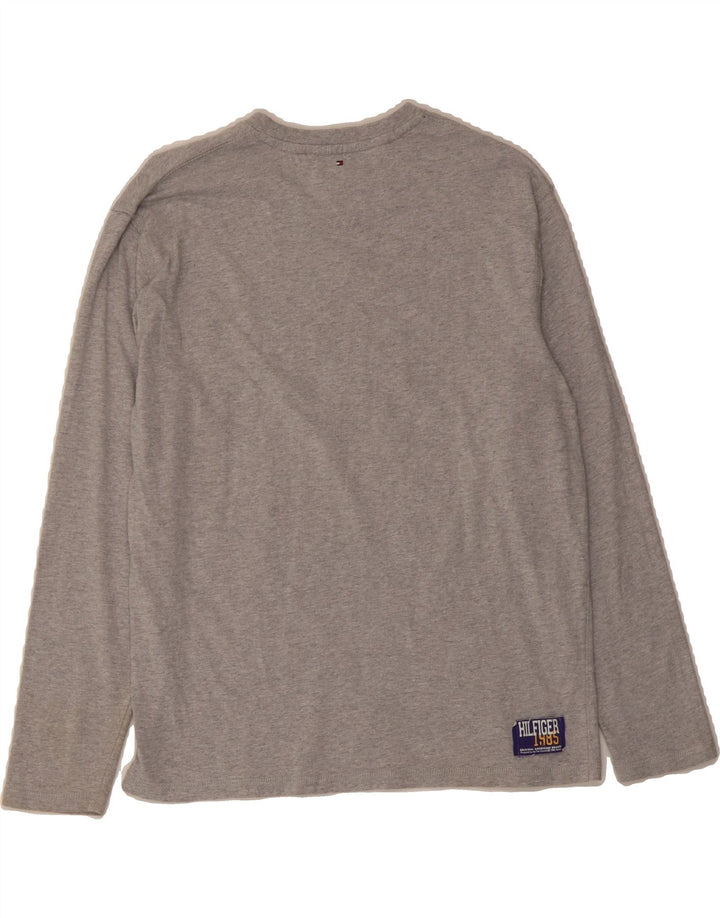 TOMMY HILFIGER Boys Graphic Top Long Sleeve 15-16 Years Grey Cotton Vintage Tommy Hilfiger and Second-Hand Tommy Hilfiger from Messina Hembry 