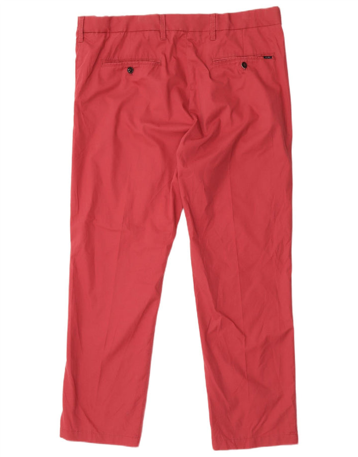 Marks & Spencer Herre Regular Chino Bukser W40 L31 Pink Bomuld