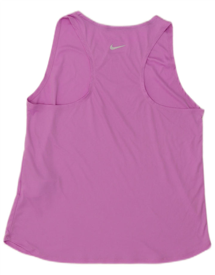 Nike Womens Running Grafisk Vest Top UK 14 Medium Pink Polyester Sports