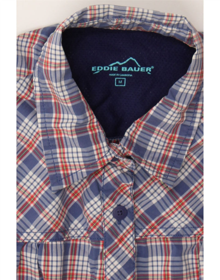 EDDIE BAUER Womens Shirt UK 14 Medium Multicoloured Check Polyester Vintage Eddie Bauer and Second-Hand Eddie Bauer from Messina Hembry 