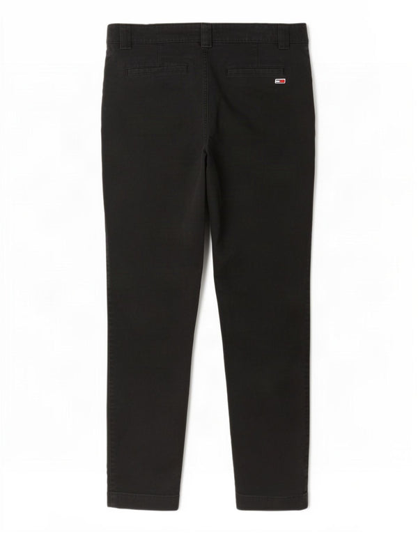 Tommy Hilfiger Dame Slim Chino Bukser W31 L30 Sort Bomuld