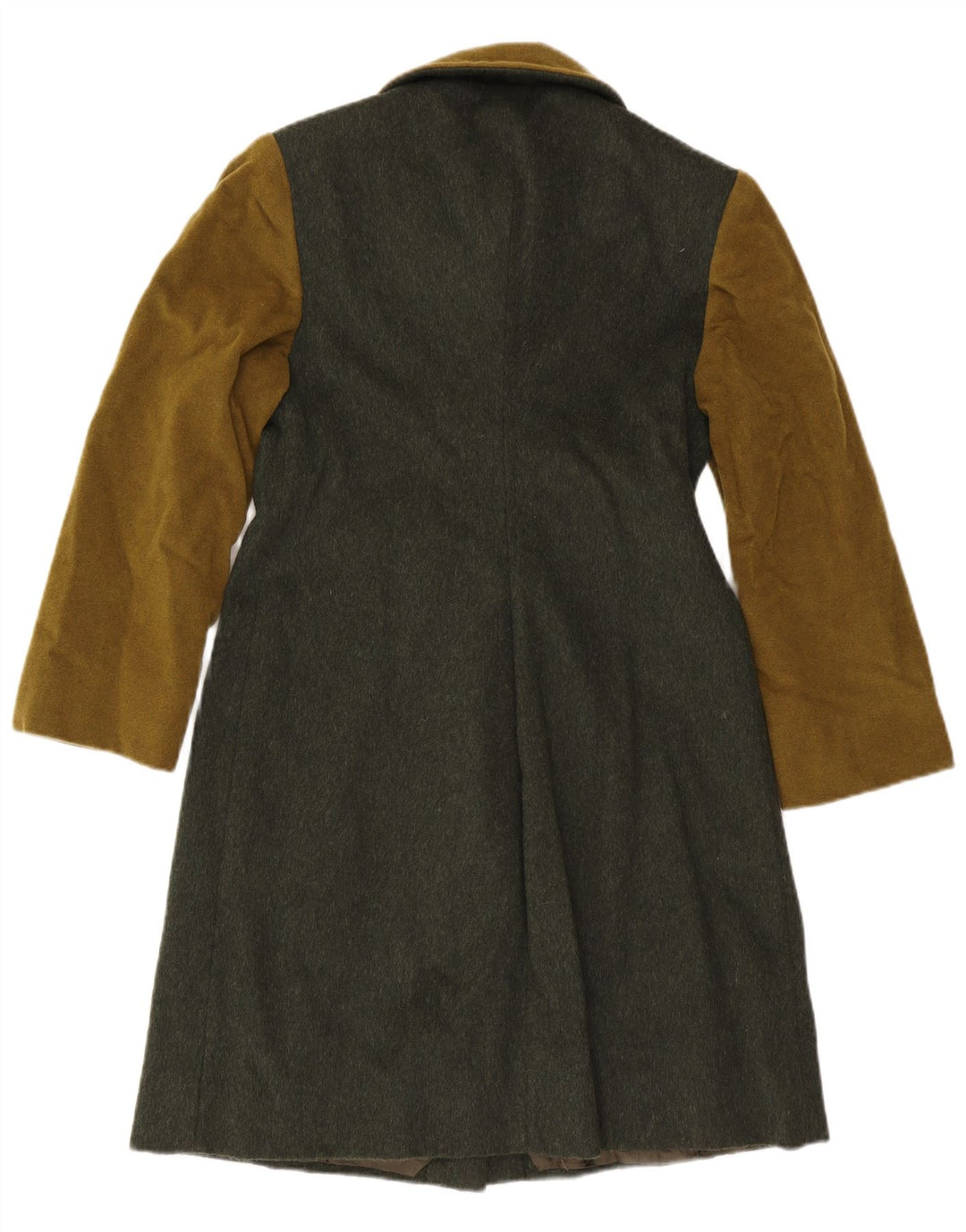 Vintage overfrakke til kvinder UK 10 Small Green Colourblock