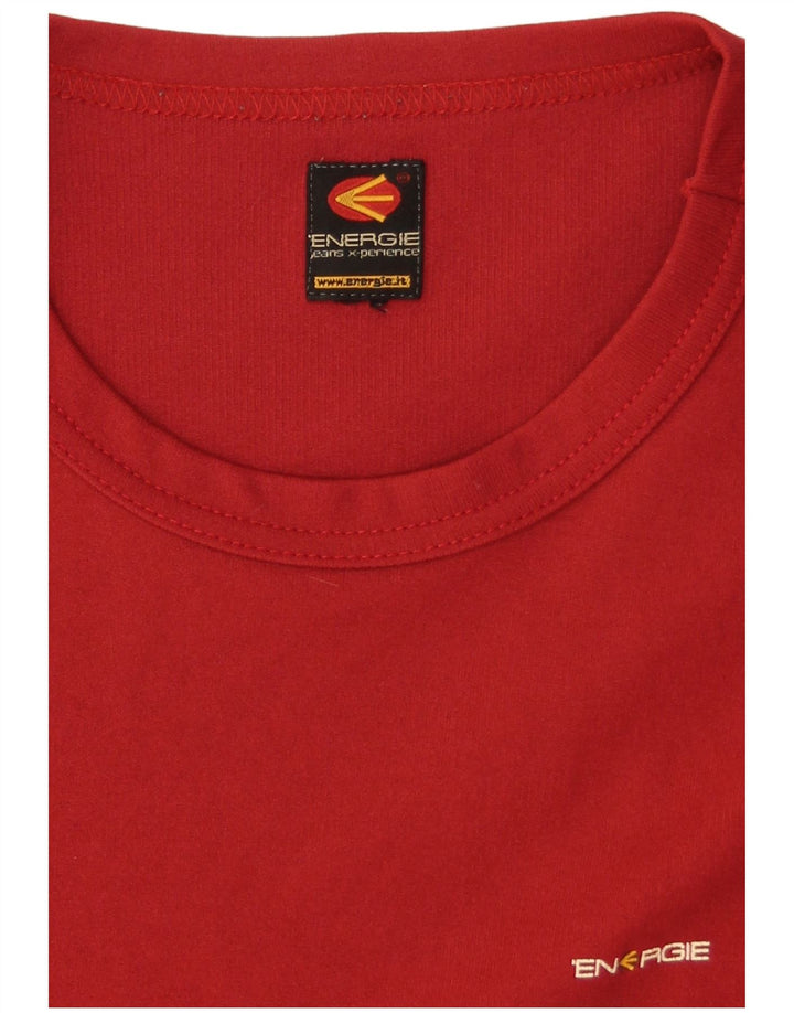 ENERGIE Dame T-Shirt Top UK 16 Large Red