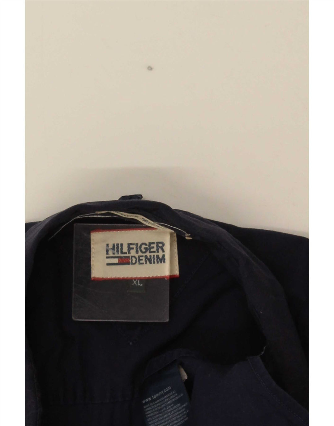 Tommy Hilfiger herreskjorte XL marineblå bomuld
