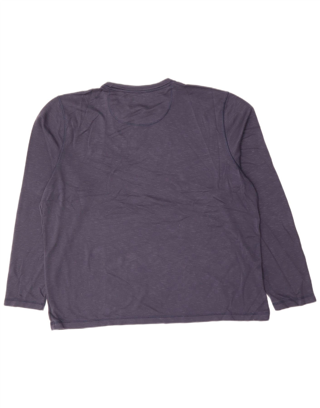 ORVIS Herre Top Langærmet 2XL Navy Blue Flecked Rayon