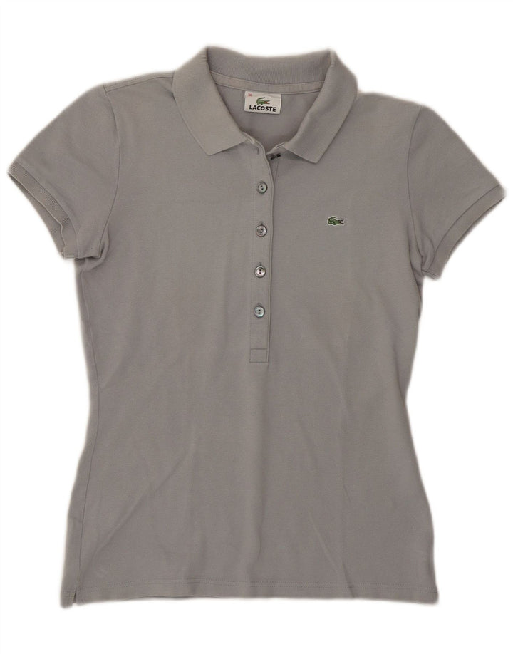 Lacoste Dame Polo Shirt Størrelse 36 Lille Grå Bomuld