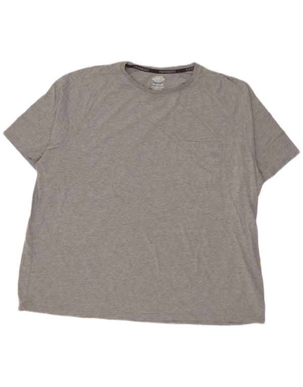 Dickies Herre T-Shirt Top 4XL Grå Flecked Bomuld