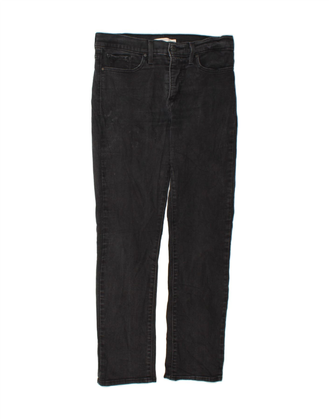 LEVI'S Womens Straight Jeans W29 L30 Black Cotton Vintage Levi's and Second-Hand Levi's from Messina Hembry 