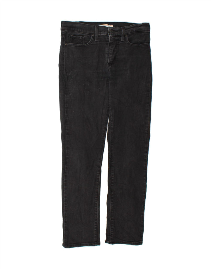 LEVI'S Womens Straight Jeans W29 L30 Black Cotton Vintage Levi's and Second-Hand Levi's from Messina Hembry 
