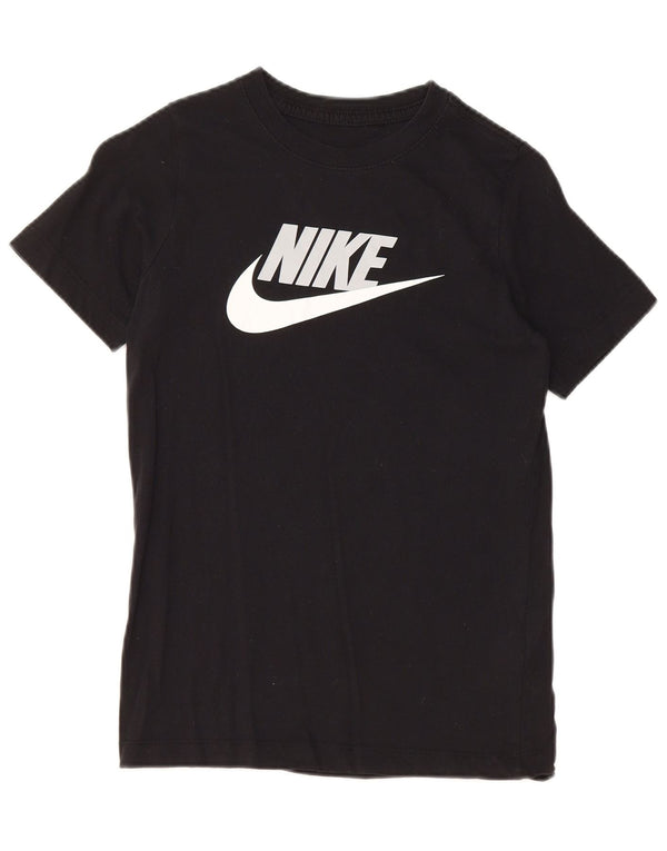NIKE drenge grafisk t-shirt top 10-11 år medium sort bomuld