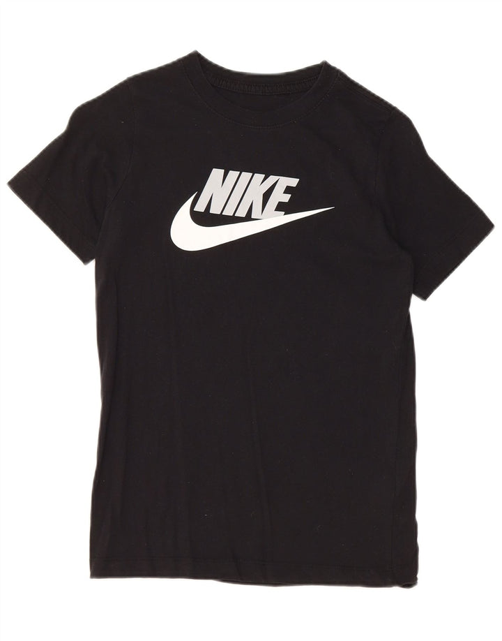 NIKE drenge grafisk t-shirt top 10-11 år medium sort bomuld