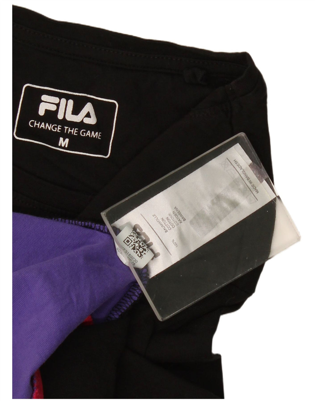 Fila Kvinders Crop Grafisk T-Shirt Top UK 14 Medium Flerfarvet Colourblock