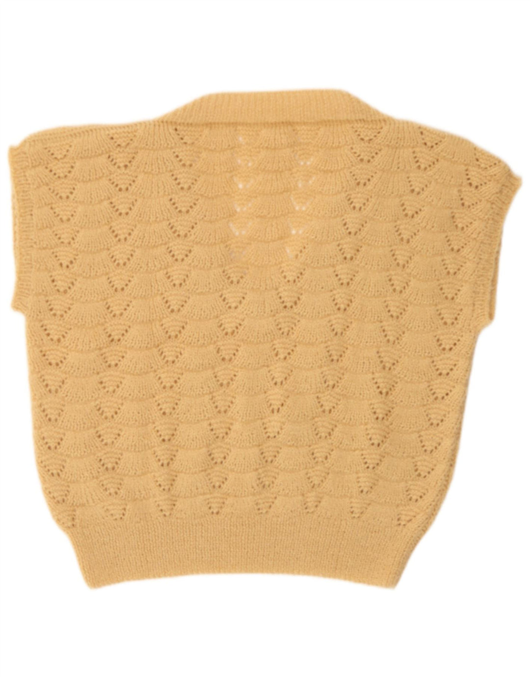 Vintage Dame Vest Tank Top UK 16 Large Beige